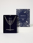 Whistle Elena Jewellery Gift Box, 3-Piece, Silver Tone product photo View 02 S