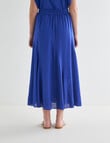 Zest Linen Blend Swirl Maxi Skirt, Cobalt product photo View 02 S