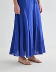 Zest Linen Blend Swirl Maxi Skirt, Cobalt product photo View 05 S