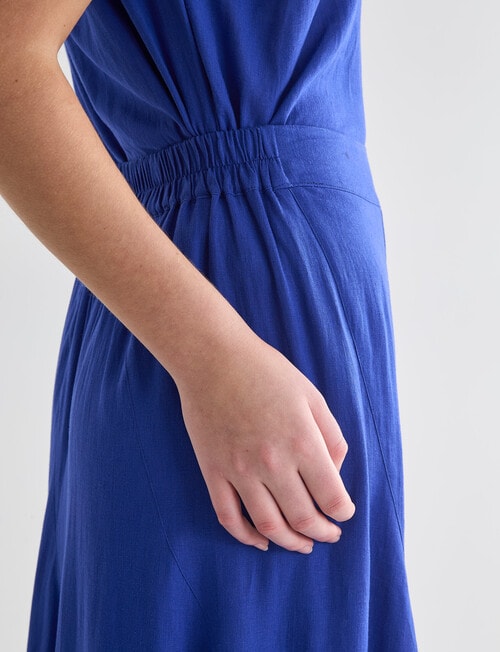 Zest Linen Blend Swirl Maxi Skirt, Cobalt product photo View 06 L