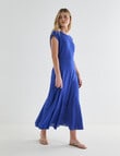 Zest Linen Blend Swirl Maxi Skirt, Cobalt product photo View 07 S