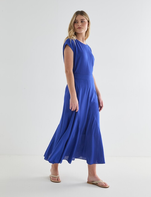Zest Linen Blend Swirl Maxi Skirt, Cobalt product photo View 07 L
