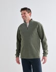 Chisel Lewis FR Fleece 1/4 Zip Jumper, Sage Marle product photo