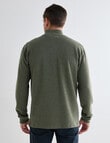 Chisel Lewis FR Fleece 1/4 Zip Jumper, Sage Marle product photo View 02 S
