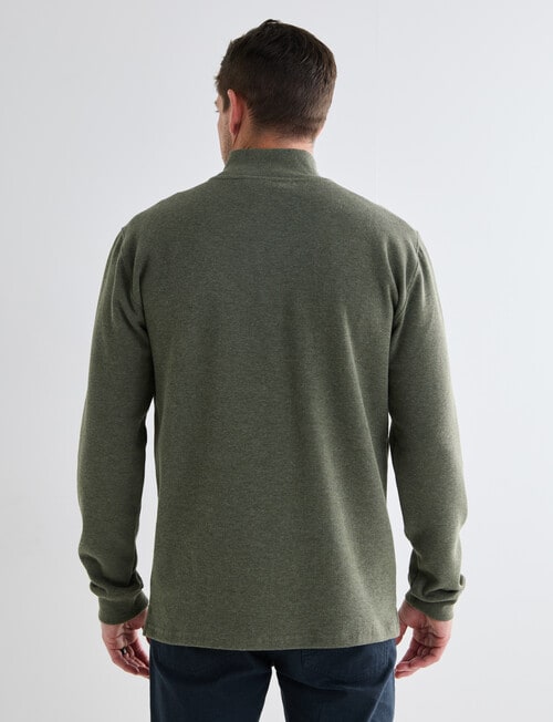 Chisel Lewis FR Fleece 1/4 Zip Jumper, Sage Marle product photo View 02 L