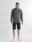 Chisel Lewis FR Fleece 1/4 Zip Jumper, Sage Marle product photo View 03 S