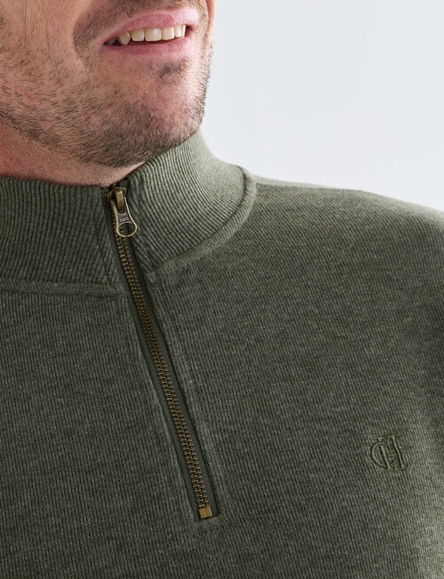 Chisel Lewis FR Fleece 1/4 Zip Jumper, Sage Marle product photo View 04 L
