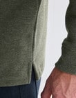 Chisel Lewis FR Fleece 1/4 Zip Jumper, Sage Marle product photo View 05 S
