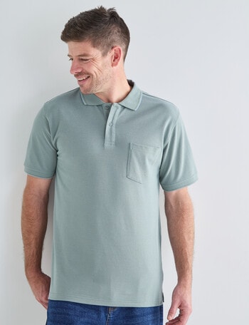 Chisel Tipped Polo Shirt, Sage product photo