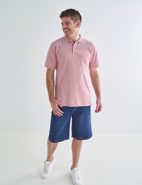Chisel Tipped Polo Shirt, Peach product photo View 03 L