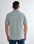 Chisel 2-Colour Stripe Short Sleeve Pique Polo Shirt, Sage product photo View 02 S