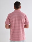 Chisel 2-Colour Stripe Short Sleeve Pique Polo Shirt, Peach product photo View 02 S