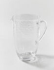 Terrace Tide Hammered Pitcher, 1.9L, Clear product photo