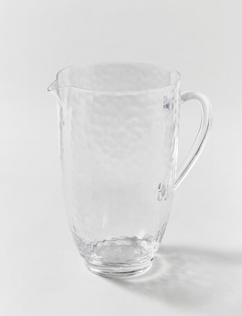 Terrace Tide Hammered Pitcher, 1.9L, Clear product photo