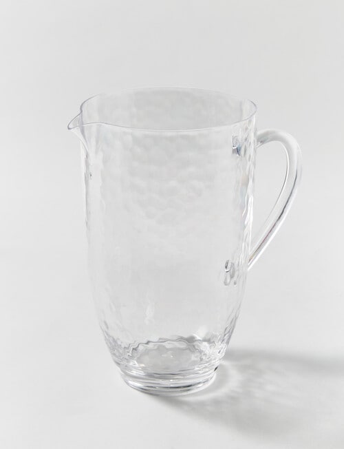 Terrace Tide Hammered Pitcher, 1.9L, Clear product photo