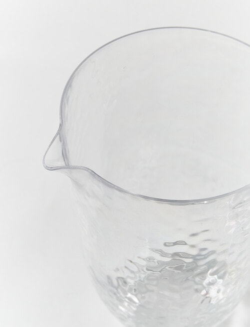 Terrace Tide Hammered Pitcher, 1.9L, Clear product photo View 02 L