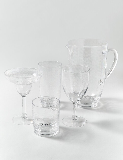Terrace Tide Hammered Pitcher, 1.9L, Clear product photo View 04 L
