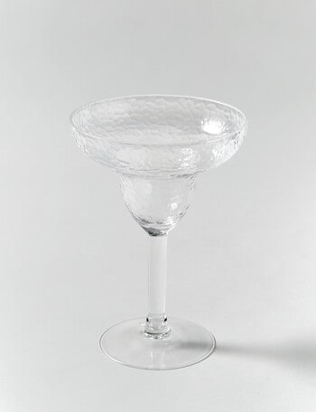 Terrace Tide Hammered Margarita Glass, Clear product photo