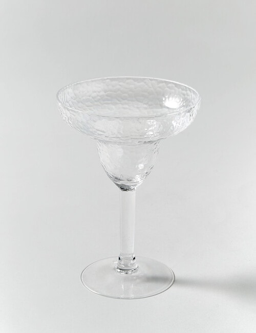 Terrace Tide Hammered Margarita Glass, Clear product photo