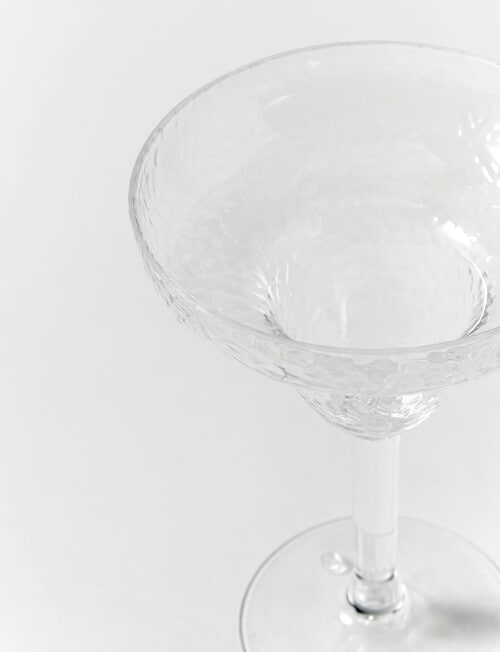 Terrace Tide Hammered Margarita Glass, Clear product photo View 02 L