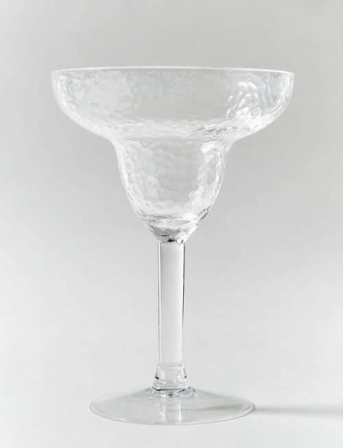 Terrace Tide Hammered Margarita Glass, Clear product photo View 03 L