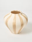 M&Co Lola Stripe Vase, Sand product photo View 02 S