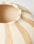 M&Co Lola Stripe Vase, Sand product photo View 03 S