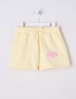 Mac & Ellie Athletics Club Knit Short, Lemon & Candy Pink product photo