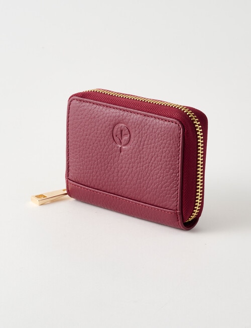 Carte Small Zippy Wallet, Merlot product photo View 03 L