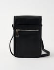 Carte Leather Small Crossbody Bag, Black product photo View 02 S