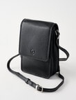Carte Leather Small Crossbody Bag, Black product photo View 03 S