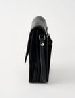 Carte Leather Small Crossbody Bag, Black product photo View 04 S