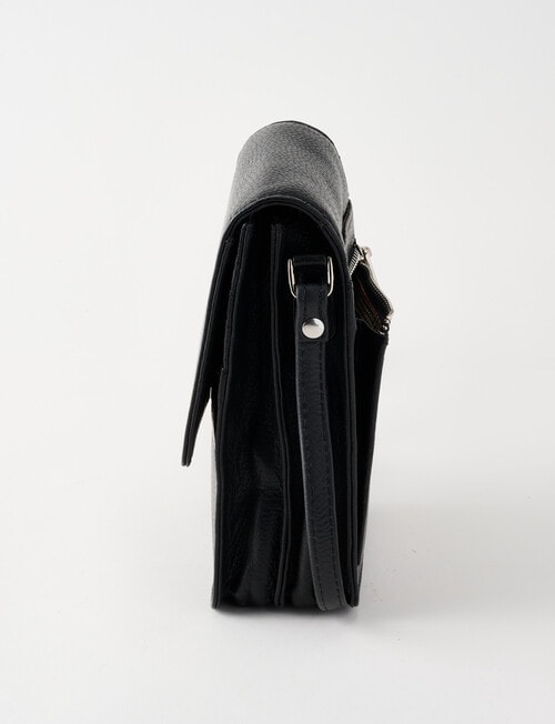 Carte Leather Small Crossbody Bag, Black product photo View 04 L