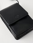 Carte Leather Small Crossbody Bag, Black product photo View 05 S