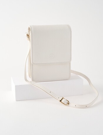 Carte Carte Leather Small Crossbody Bag, Pearl product photo