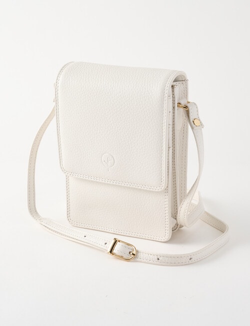 Carte Carte Leather Small Crossbody Bag, Pearl product photo View 03 L