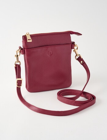 Carte Carte Leather Medium Crossbody Bag, Merlot product photo
