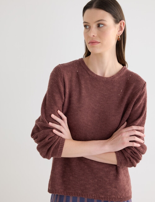 Jigsaw Sonar Short Sleeve Sweater, Mocha product photo