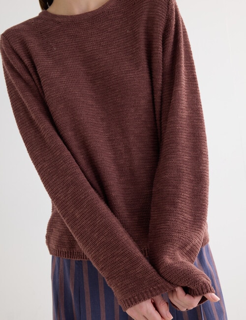 Jigsaw Sonar Short Sleeve Sweater, Mocha product photo View 04 L