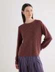 Jigsaw Sonar Short Sleeve Sweater, Mocha product photo View 05 S