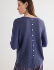Jigsaw Sonar Short Sleeve Sweater, Biro Blue product photo