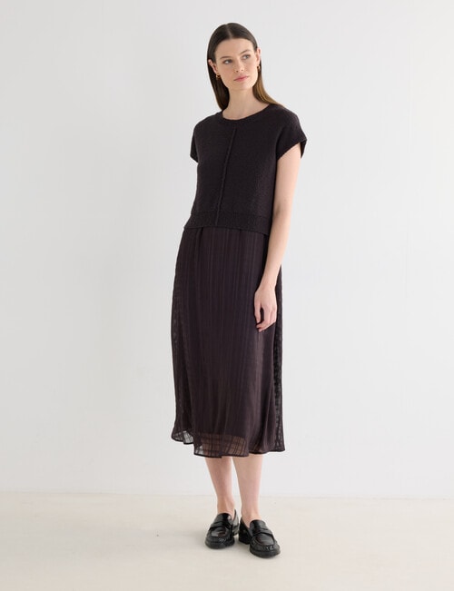 Jigsaw Reflect Dress, 2-Piece, Dark Chocolate product photo