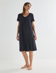 Ruby & Bloom V-Neck Nightie, Navy Spot product photo View 03 S