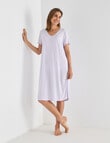 Ruby & Bloom V-Neck Nightie, Lilac Spot product photo