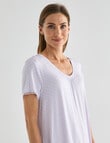 Ruby & Bloom V-Neck Nightie, Lilac Spot product photo View 04 S