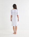 Ruby & Bloom Short Sleeve Nightie, Lilac Print, 10-20 product photo View 02 S