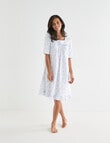 Ruby & Bloom Short Sleeve Nightie, Lilac Print, 10-20 product photo View 03 S