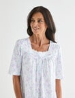 Ruby & Bloom Short Sleeve Nightie, Lilac Print, 10-20 product photo View 04 S