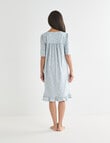 Ruby & Bloom Short Sleeve Nightie, Mint Print, 10-20 product photo View 02 S