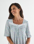 Ruby & Bloom Short Sleeve Nightie, Mint Print, 10-20 product photo View 04 S